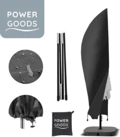 Power Goods Parasolhoes XXL Voor Zweefparasol – Parasolhoes Met Rits En Stok – Parasolhoes Staande Parasol – Tuinmeubelhoezen – Beschermhoes Zweefparasol – Waterproof – Anti-UV – 280 X 81 Cm