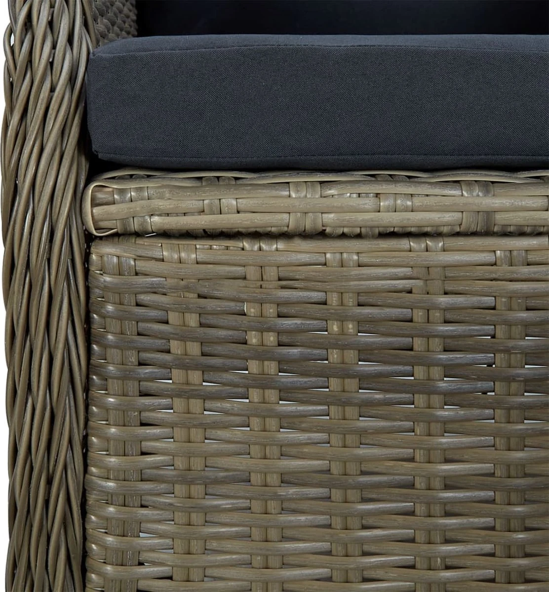 VidaXL 5-delige Tuinset Poly Rattan Bruin - Afbeelding 5