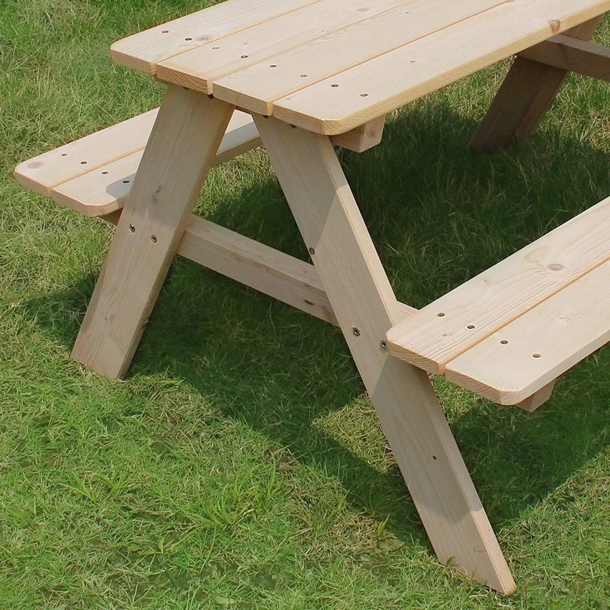 MaxxGarden Kinder Picknicktafel - 90x79x50cm - Hout - Afbeelding 4