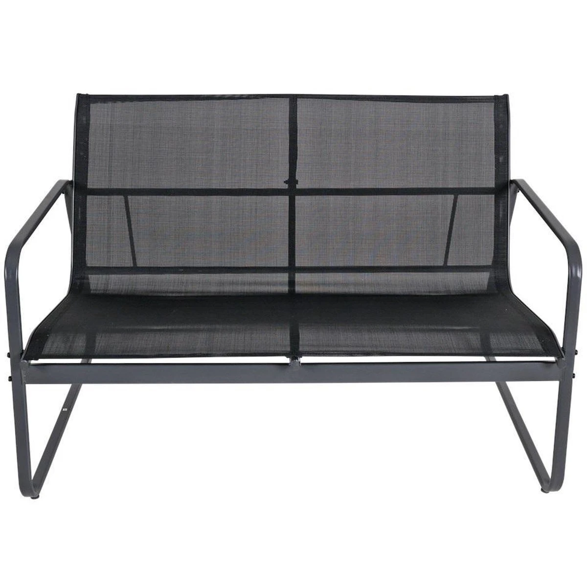 Tuin Meubelen Loungeset - 4 Persoons - Tuinset - Comfort - Zwart - Tafel Glazen Blad - Stoelen - Sofa - Bank - 4-delig - Afbeelding 2