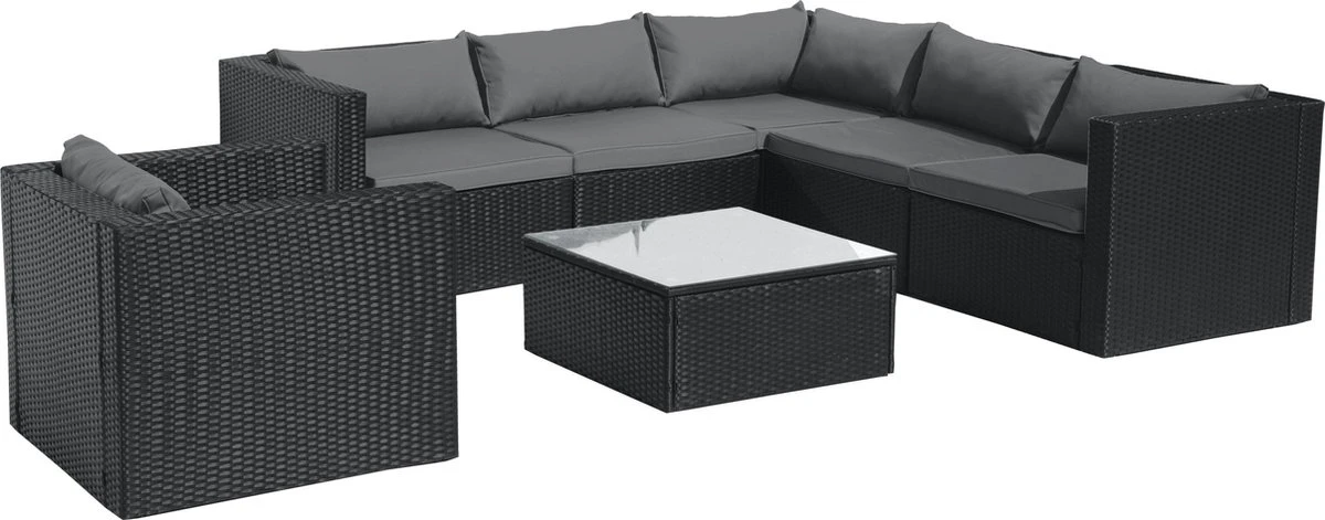 Intimo Garden Levanzo Loungeset – Zwart - 5 Tot 6 Persoons - Afbeelding 6
