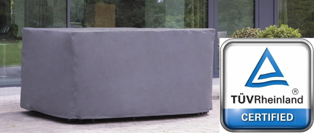 Weersbestendige Beschermhoes Tuinset (S) | 165 X 135 X 95 Cm | Premium | Waterproof | TÜV Rheinland Gecertificeerd | Hoes Voor Tuin | Waterdicht | Solution Dyed (verkleuring Onmogelijk) | Grijs / Antraciet - Afbeelding 6