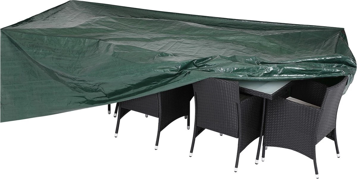 Kingsleeve Tuinmeubelhoes - Beschermhoes - Weerbestendig -308x138x89cm - Groen - Afbeelding 5