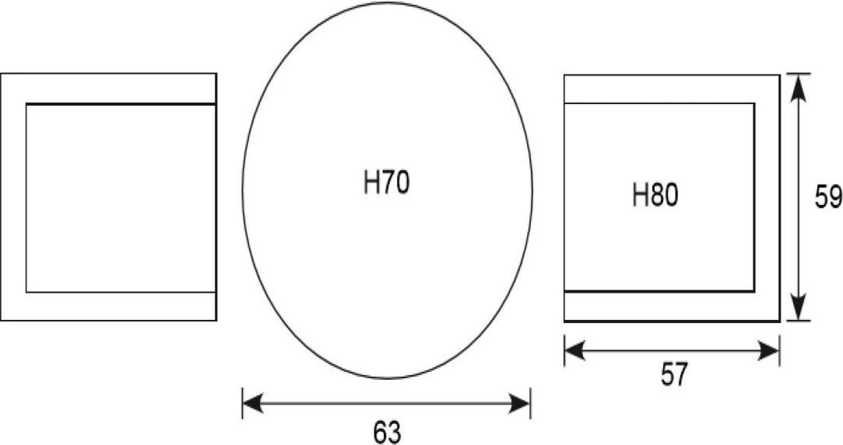Garden Impressions Mira 3-delige Balkonset - Faria Tuintafel Ø 60 Cm - Okergeel - Afbeelding 2