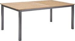 NATERIAL - Uitschuifbare Tuintafel ORIS - Uitschuifbare Tafel Voor 6 Tot 8 Personen - 180-240x100 Cm - Aluminium - Hout Eucalyptus