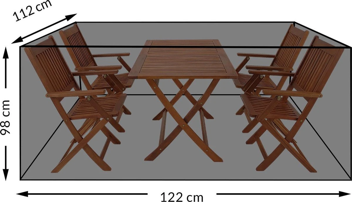 Kingsleeve Tuinmeubelhoes - Beschermhoes - Weerbestendig -308x138x89cm - Groen - Afbeelding 6