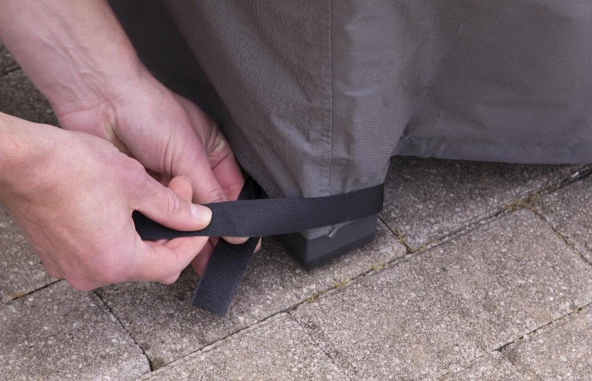 Weersbestendige Beschermhoes Tuinset (S) | 165 X 135 X 95 Cm | Premium | Waterproof | TÜV Rheinland Gecertificeerd | Hoes Voor Tuin | Waterdicht | Solution Dyed (verkleuring Onmogelijk) | Grijs / Antraciet - Afbeelding 3