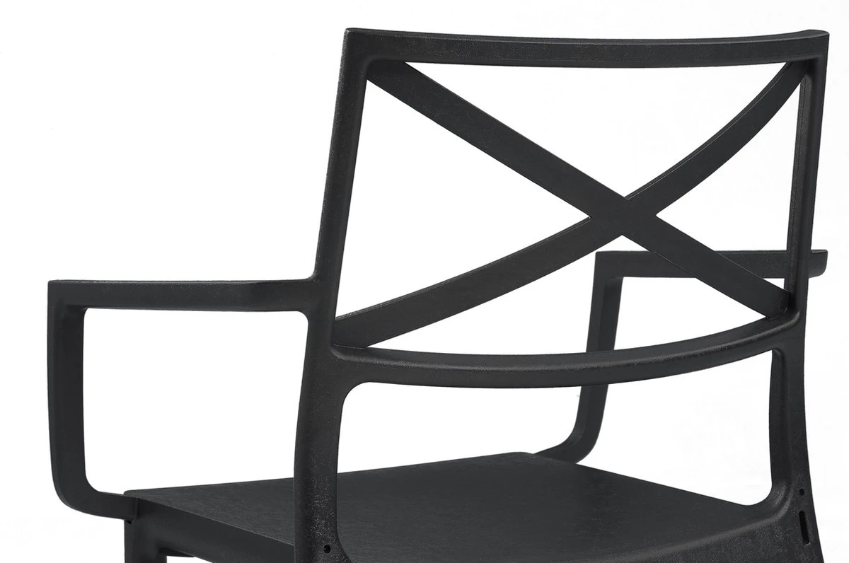 Keter Metalix Tuinstoelen - 4 Stuks - 53,3x60,2x81,3 Cm - Zwart - Afbeelding 4