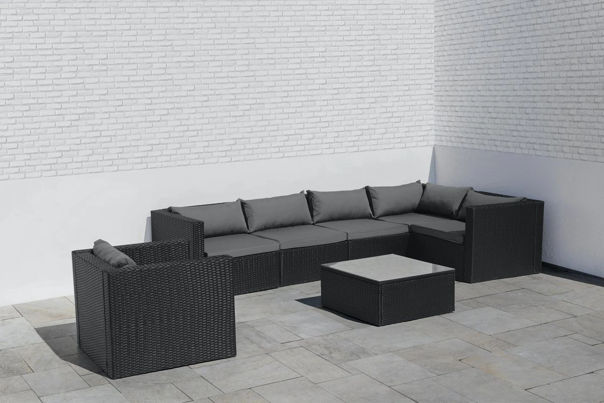 Intimo Garden Levanzo Loungeset – Zwart - 5 Tot 6 Persoons - Afbeelding 10