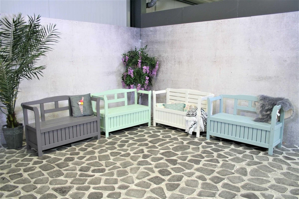 SenS-Line - Tuinbank - Pinokkio Houten Bankje - 113 X 40 X 75 Cm - Grijs - Afbeelding 6