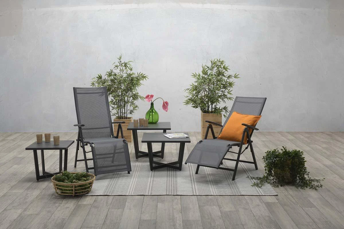 Garden Impressions - Sol Verstelbare Tuinstoel - Aluminium - Zwart - Afbeelding 7