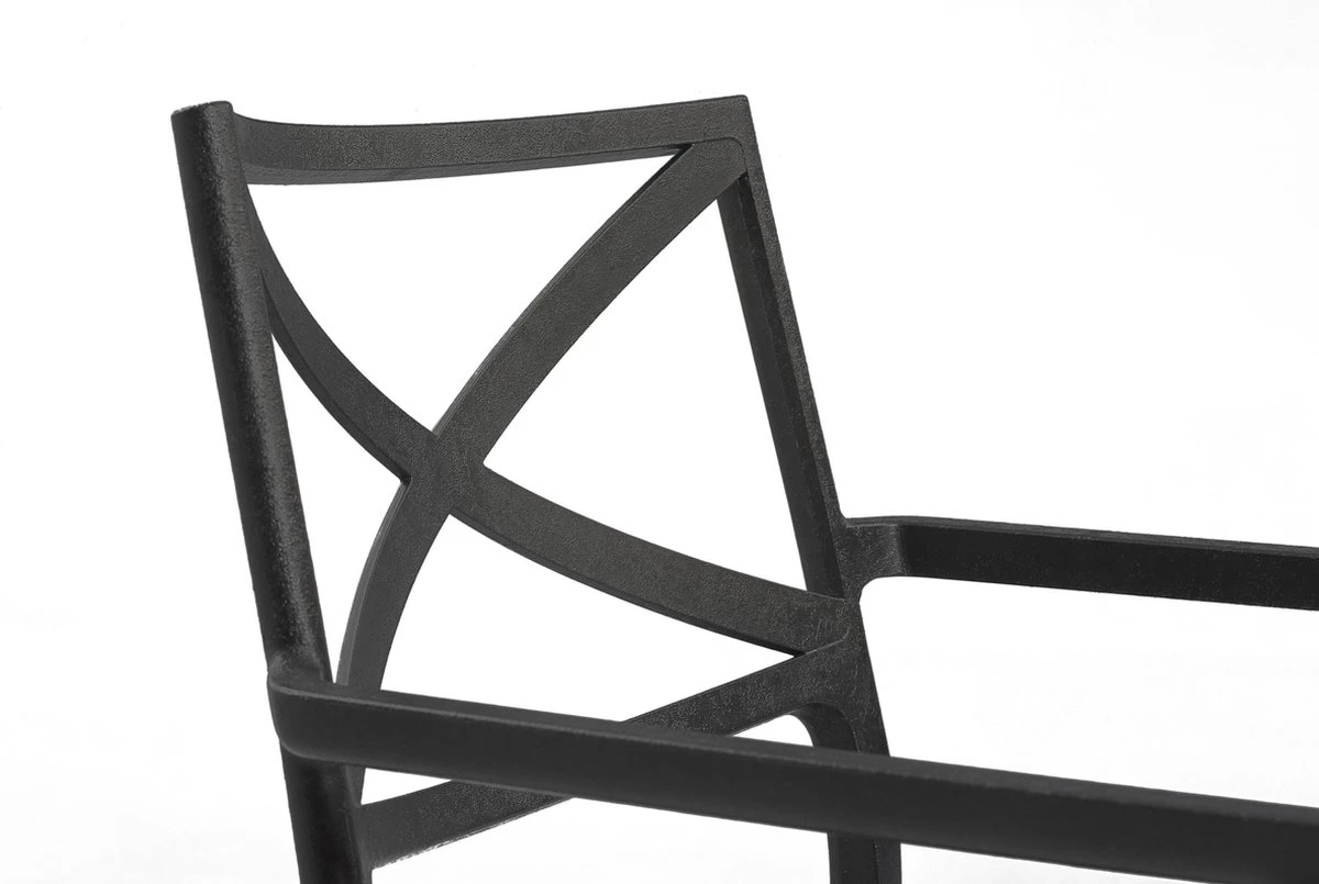 Keter Metalix Tuinstoelen - 4 Stuks - 53,3x60,2x81,3 Cm - Zwart - Afbeelding 3