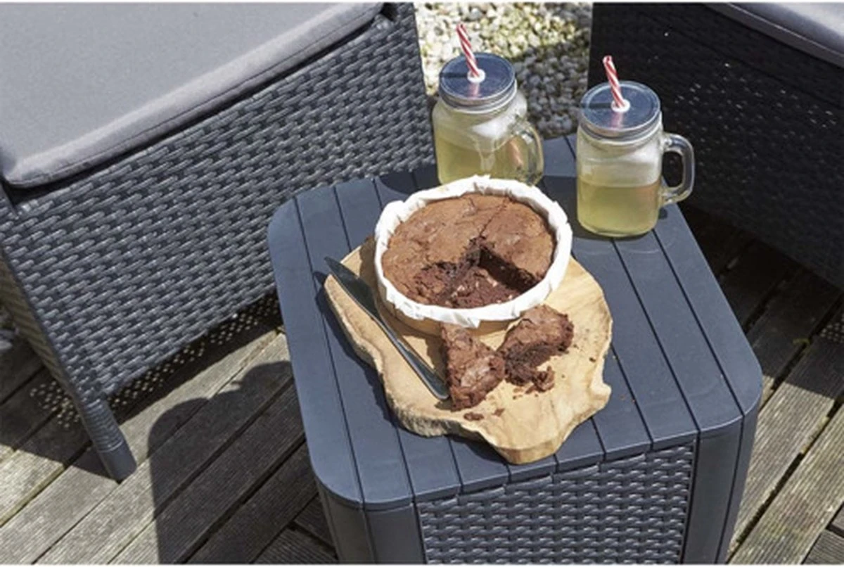 ALLIBERT Keter Luzon Opbergtafel - 39x39x43cm - Donkergrijs - Afbeelding 13