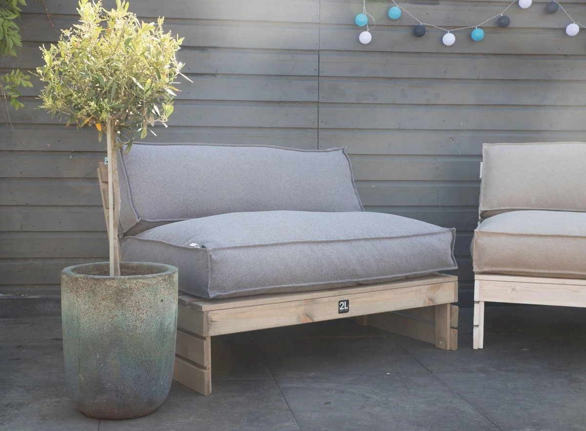 2L Home & Garden Palletkussen Metro Lounge Grijs - 120 X 80cm - Afbeelding 5