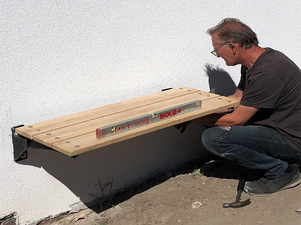 MaximaVida Opklapbare Gevelbank Jordaan 100 Cm- FSC Eikenhout - Afbeelding 6