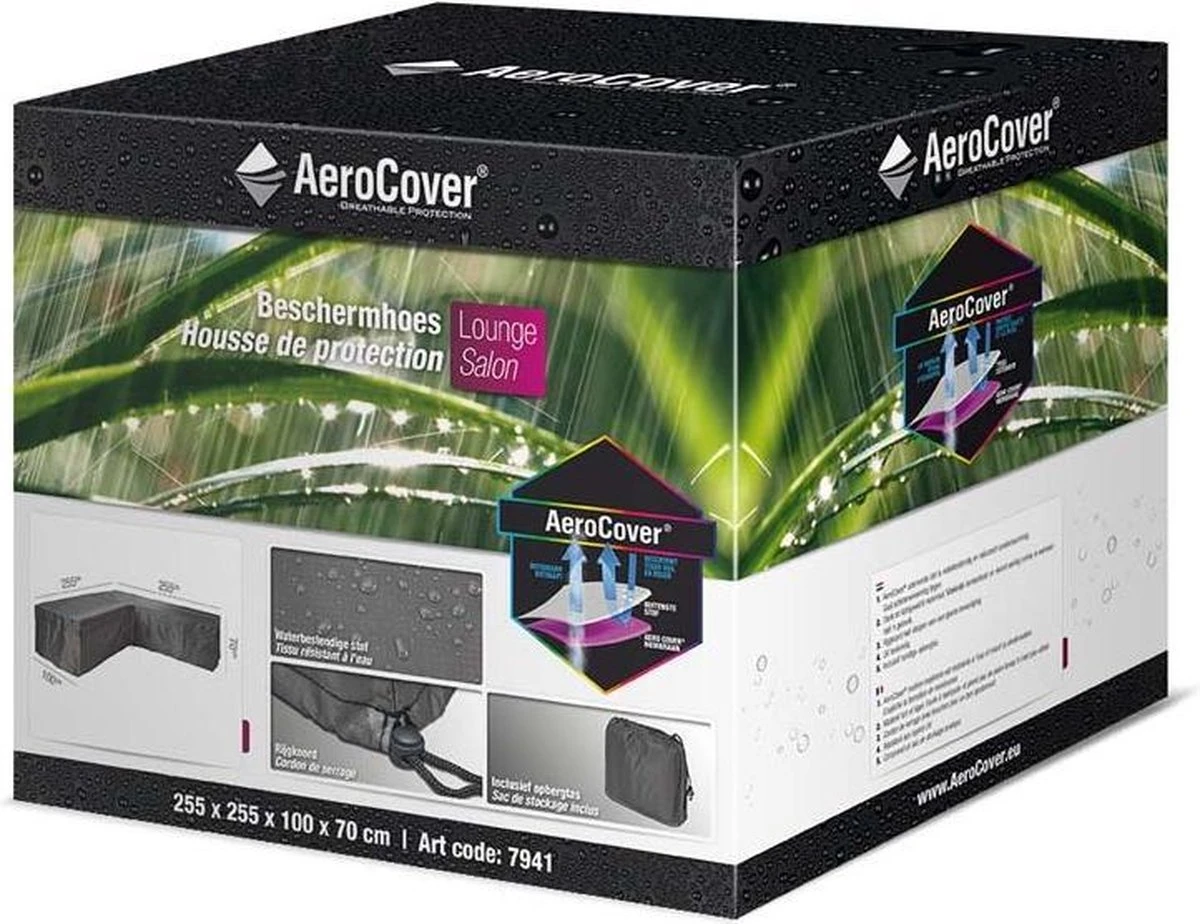 Aerocover Loungesethoes - L-vorm - L 255 X L 255 X B 100 X H 70 Cm - Afbeelding 17