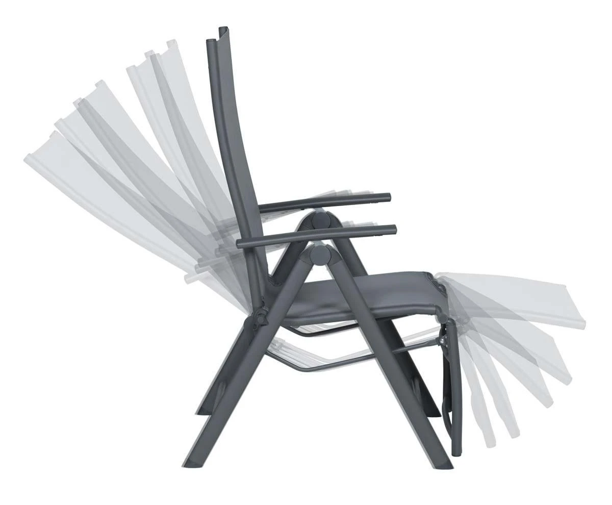 Garden Impressions - Sol Verstelbare Tuinstoel - Aluminium - Zwart - Afbeelding 3