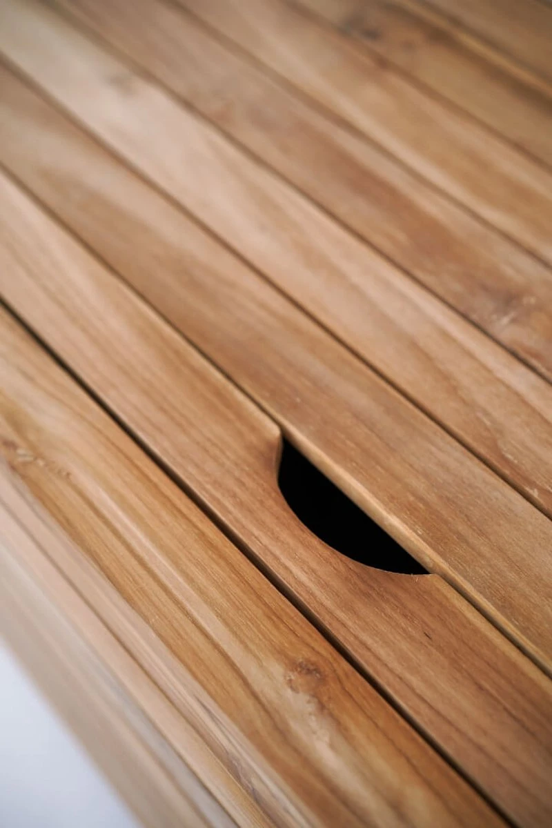 Kleine Teakhouten Tuinbank Met Opbergruimte - 100 X 60 X 90 Cm - Duurzaam Teakhout - Blijft Strak En Mooi - Sterke Constructie Om Lang Mee Te Gaan - Afbeelding 19