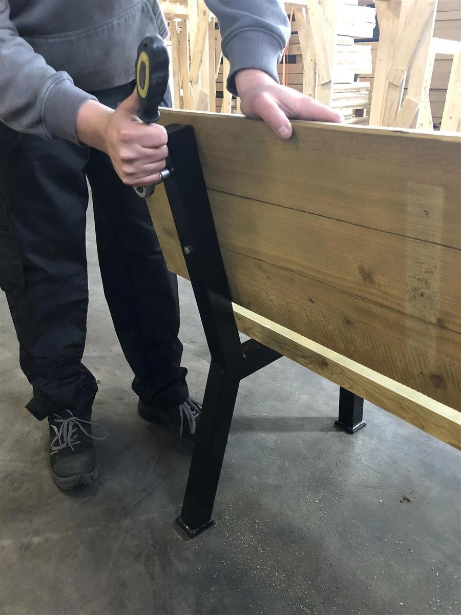 MaximaVida Set Industriële Bankpoten New York- Zwart Gecoat - Maak Zelf Je Bank - Afbeelding 7