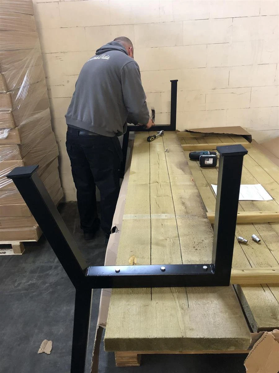 MaximaVida Set Industriële Bankpoten New York- Zwart Gecoat - Maak Zelf Je Bank - Afbeelding 8