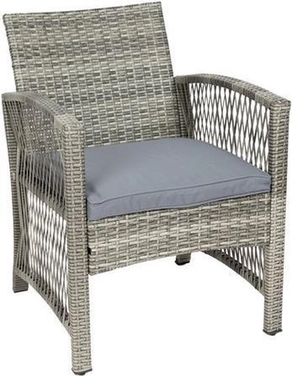 Merkloos Tuin Loungeset Grijs / Bruin - Lounge Set Tuin - Relax Bank - Lounge Bank Tuin - Tuinbank - Loungebank - Tuinset/ Loungebank - Tuinset - Tuinstoel - Loungeset - Rattan Tuinmeubilair - Poly Rotan Tuinmeubelen - Grijs / Bruin - Afbeelding 5